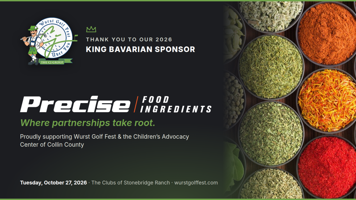 Precise Food Ingredients Makes Major Commitment to Children's Advocacy Center through Wurst Golf Fest 2026 King Bavarian Sponsorship